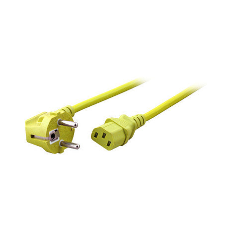 EFB Netzleitung Schutzkontakt 90 - C13 180, gelb, 3,0 m, 3 x 1,00 mm
