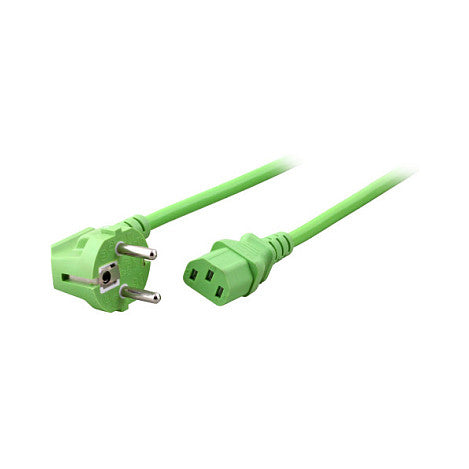 EFB Netzleitung Schutzkontakt 90 - C13 180, grn, 3,0 m, 3 x 1,00 mm