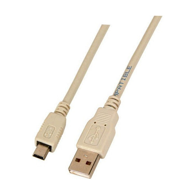 EFB USB2.0 Anschlusskabel A-Mini B (5polig), St.-St., 1,5m, grau, Classic