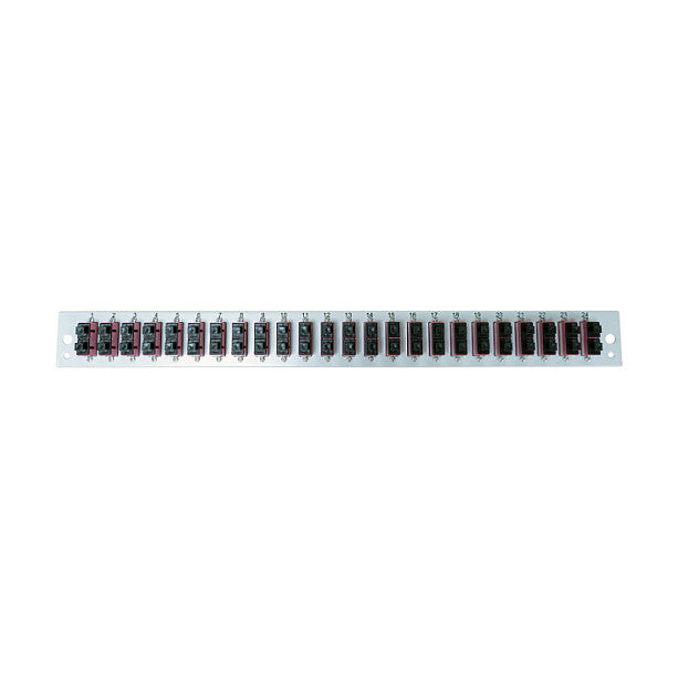 EFB Bestckte Frontblende mit 24 x SC Duplex Kupplung OS2 vertikal, grau