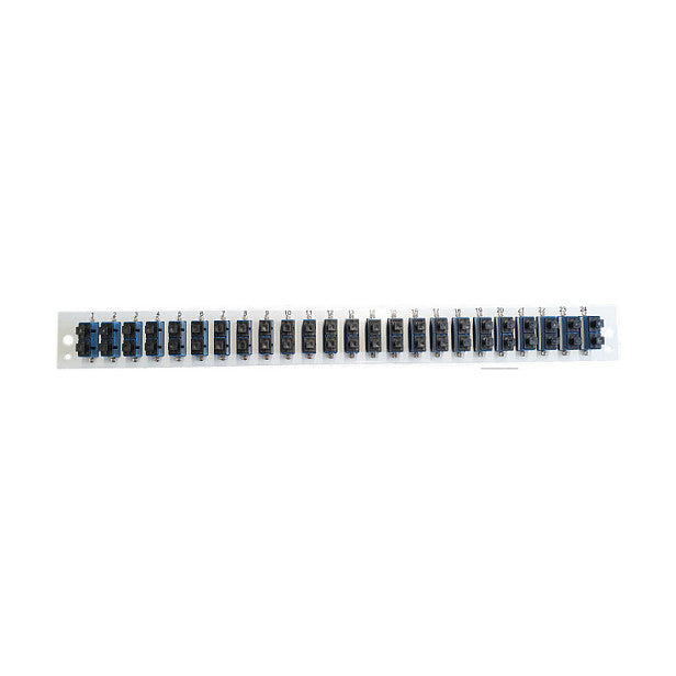EFB Bestckte Frontblende mit 24 x SC Duplex Kupplung OS2 vertikal, grau