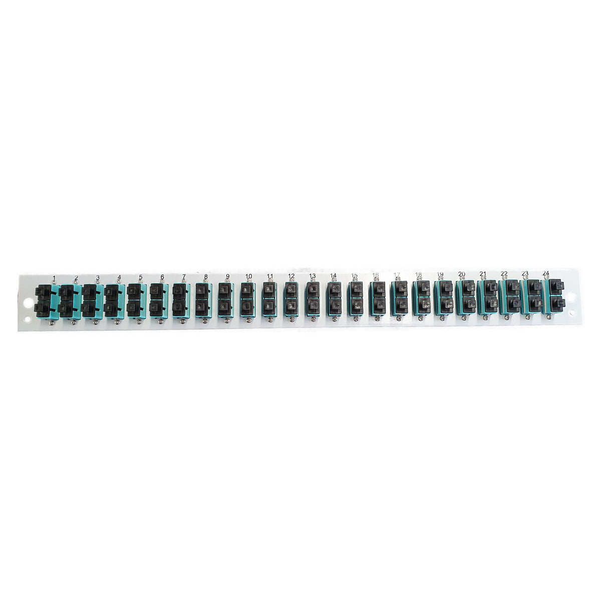 EFB Bestckte Frontblende mit 24 x SC Duplex Kupplung OM3 vertikal, schwarz