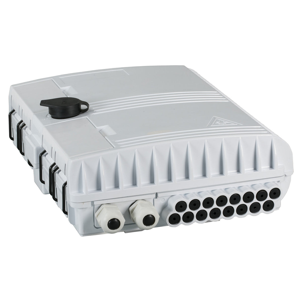FTTH-BOX-OUT-1 FTTH IP65 Anschlussbox für 16 Fasern 16 Kupplungen u.Faserübe