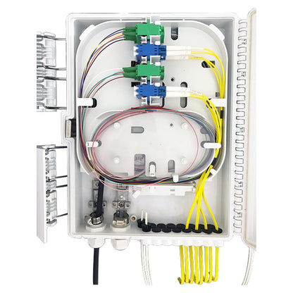 FTTH-BOX-OUT-1 FTTH IP65 Anschlussbox für 16 Fasern 16 Kupplungen u.Faserübe