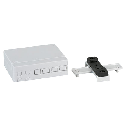 EFB FTTH Indoor Hutschienenbox fr 4Fasern, 4Kupplungen und Faserberlngenaufnahme