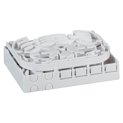EFB FTTH Indoor Hutschienenbox fr 4Fasern, 4Kupplungen und Faserberlngenaufnahme