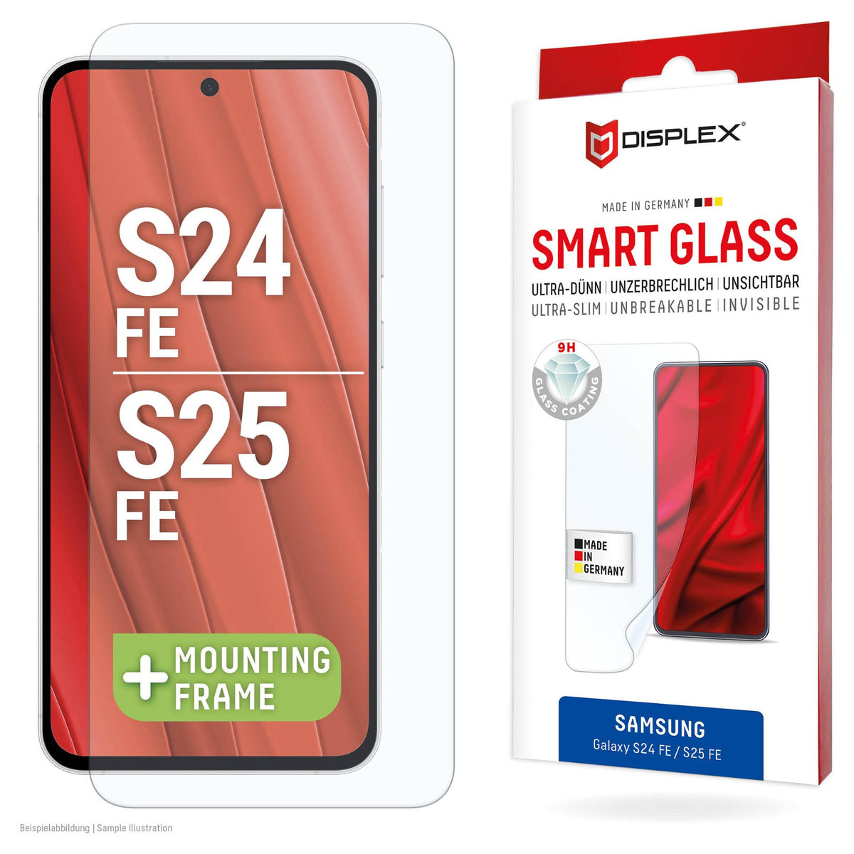Displex Displayschutzfolie (9H) fürSamsung Galaxy S24 FE/S25 FE