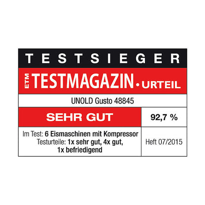 Eismaschine Gusto (edelstahl/schwarz, fr 2.000ml Eiscreme, 180 Watt Kompressor)