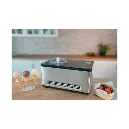 Eismaschine Gusto (edelstahl/schwarz, fr 2.000ml Eiscreme, 180 Watt Kompressor)
