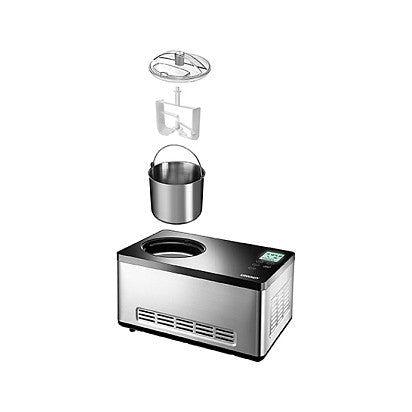 Eismaschine Gusto (edelstahl/schwarz, fr 2.000ml Eiscreme, 180 Watt Kompressor)