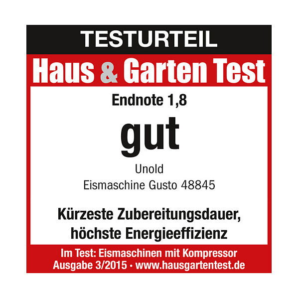 Eismaschine Gusto (edelstahl/schwarz, fr 2.000ml Eiscreme, 180 Watt Kompressor)