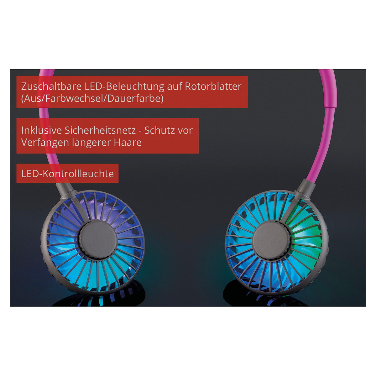 86699 Nackenventilator Breezy purple 1,2W 3Geschwindigkeitsstufen Ø8,5cm