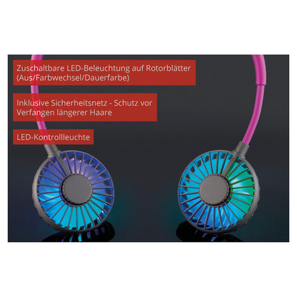86699 Nackenventilator Breezy purple 1,2W 3Geschwindigkeitsstufen Ø8,5cm