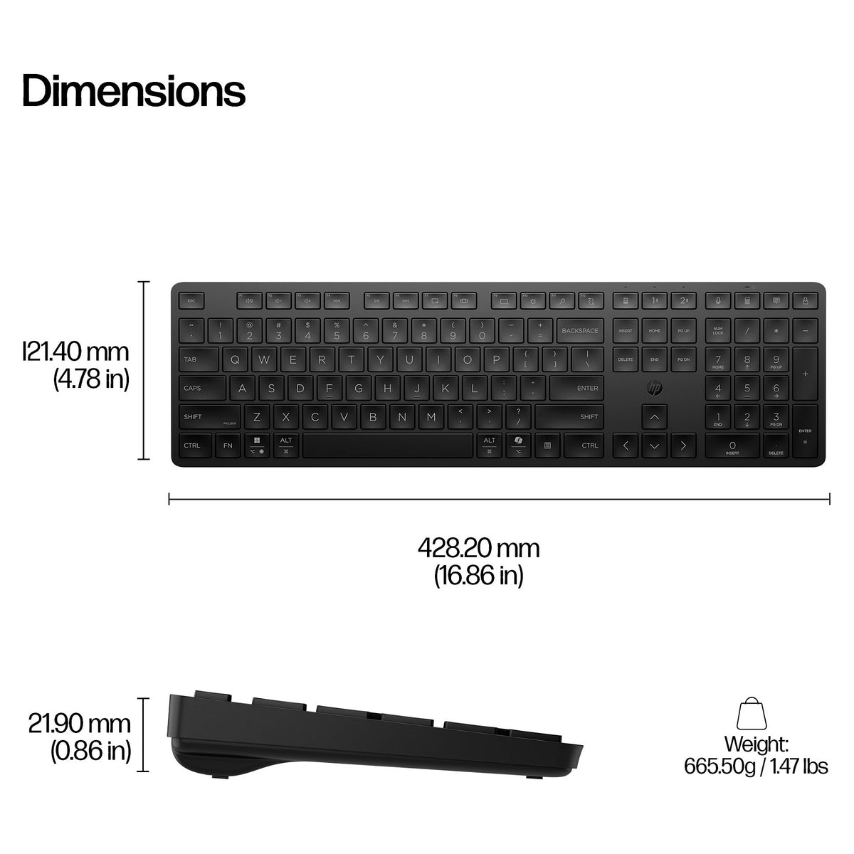 HP Multi-Device Dual-Mode Keyboard 495K
