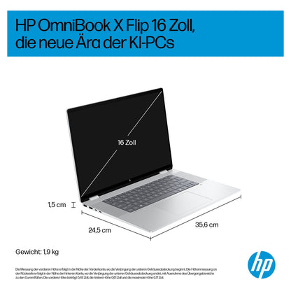 HP OmniBook X Flip 16-as0071ng CU7 256V/16GB/512SSD/W11 Home Touch