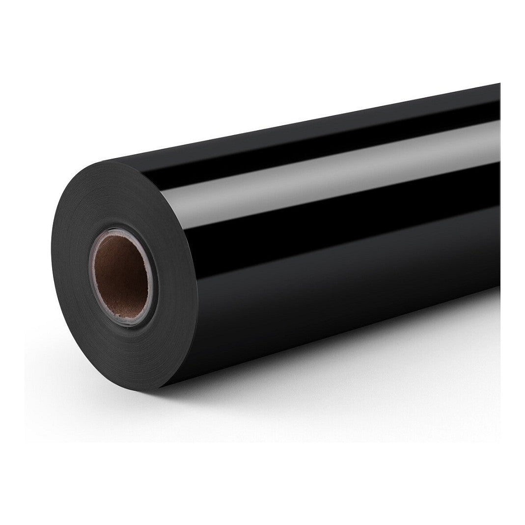 LOKLiK Permanent Klebefolie Vinyl Glänzend - Schwarz - 30,5 x 180 cm