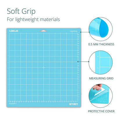 LOKLiK Schneidematte 3er-Pack - Blau Leicht klebend