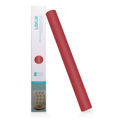 LOKLiK Permanent Klebefolie Vinyl Matt - Rot - 30,5 x 180 cm
