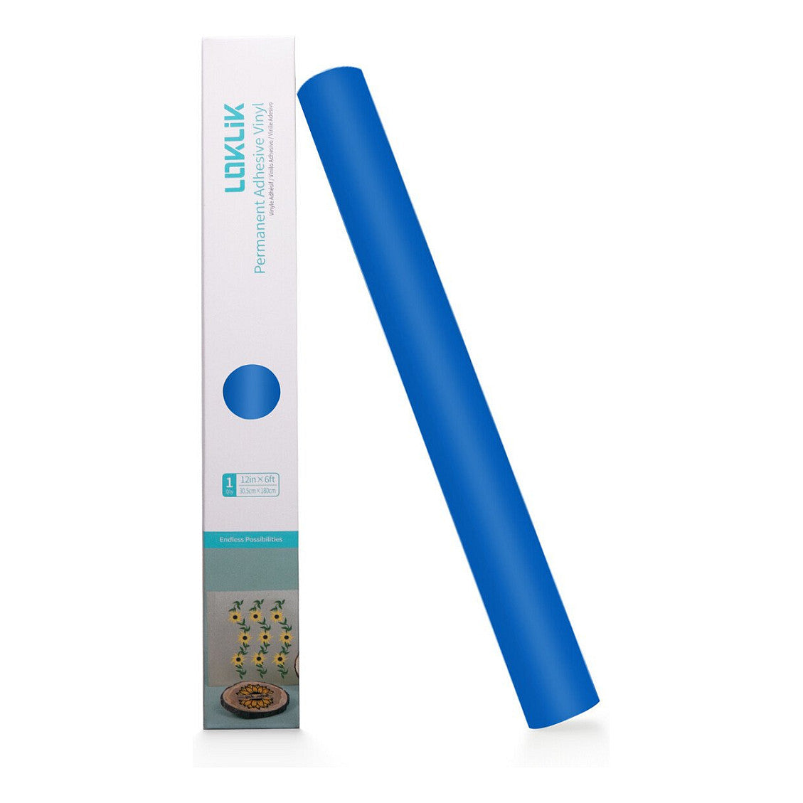LOKLiK Permanent haftende Vinylfolie - Blau - 30,5 x 180 cm