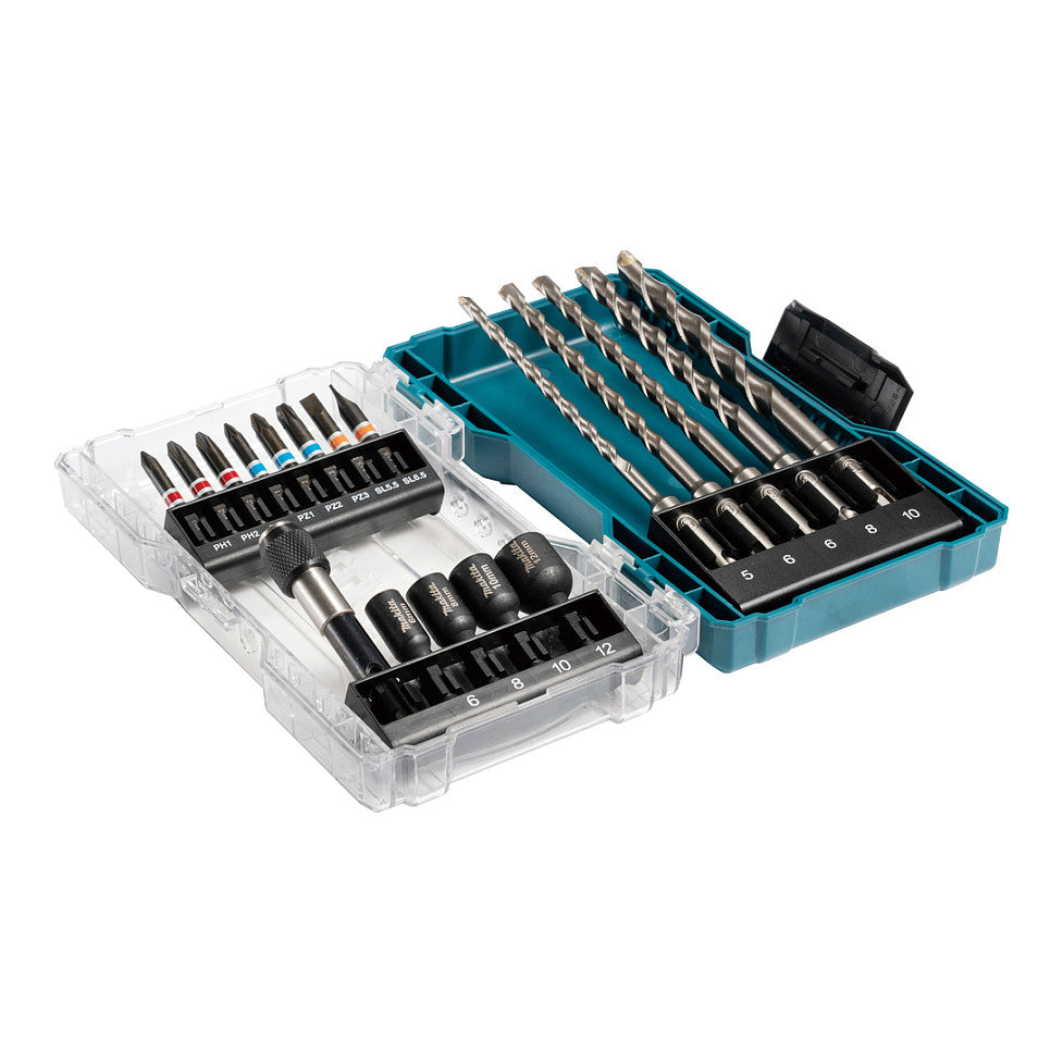 Bohrer-Bit-Set SDS Plus, 18-teilig, Bohrer- & Bit-Satz (Klappbox mit transparentem Deckel)