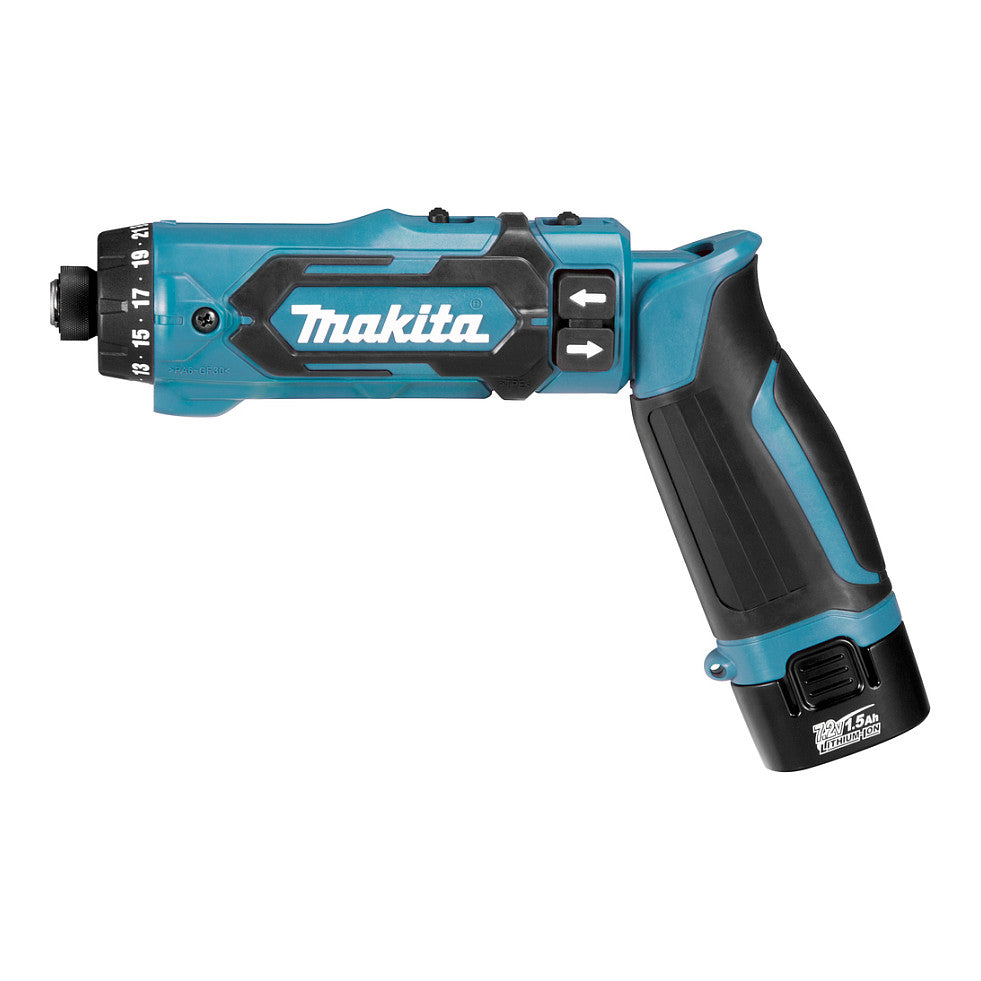 Akku-Knickschrauber DF012DSE, 7,2Volt (blau/schwarz, 2x Li-Ionen Akku 1,5Ah, Koffer)