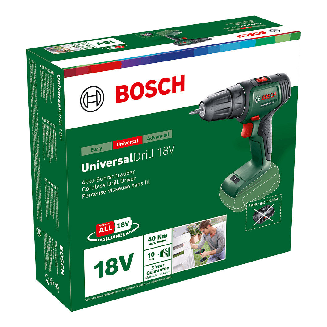Powertools Akku-Bohrschrauber UniversalDrill 18V (grn/schwarz, ohne Akku und Ladegert, POWER FOR ALL ALLIANCE)