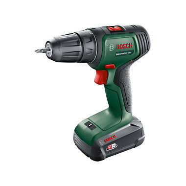 Powertools Akku-Bohrschrauber UniversalDrill 18V (grn/schwarz, Li-Ionen Akku 2,5Ah, Koffer, POWER FOR ALL ALLIANCE)