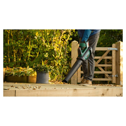 Powertools Akku-Laubblser Advanced LeafBlower 36V-750 (grn/schwarz, Li-Ionen Akku 2,0Ah, POWER FOR ALL)
