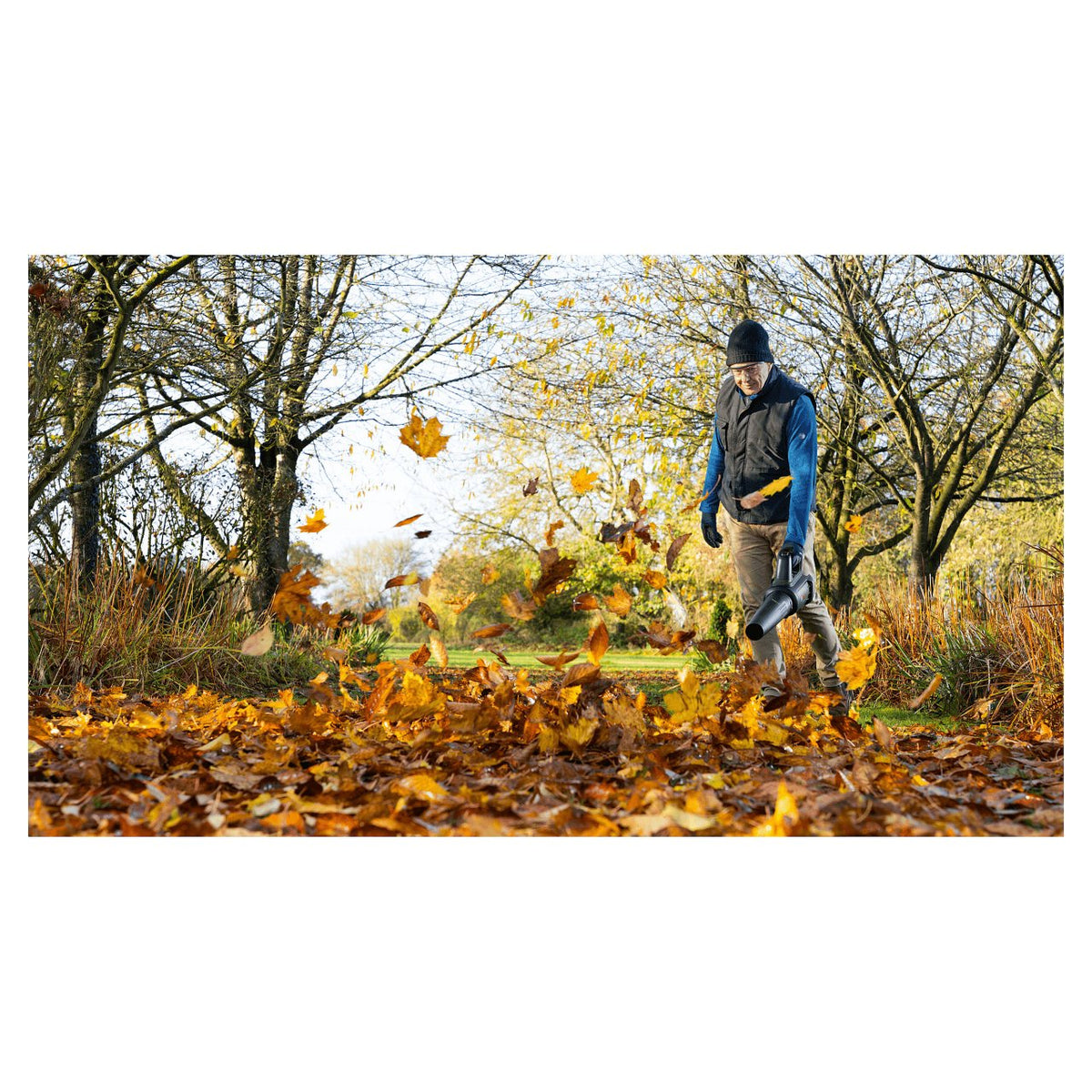 Powertools Akku-Laubblser Advanced LeafBlower 36V-750 (grn/schwarz, Li-Ionen Akku 2,0Ah, POWER FOR ALL)