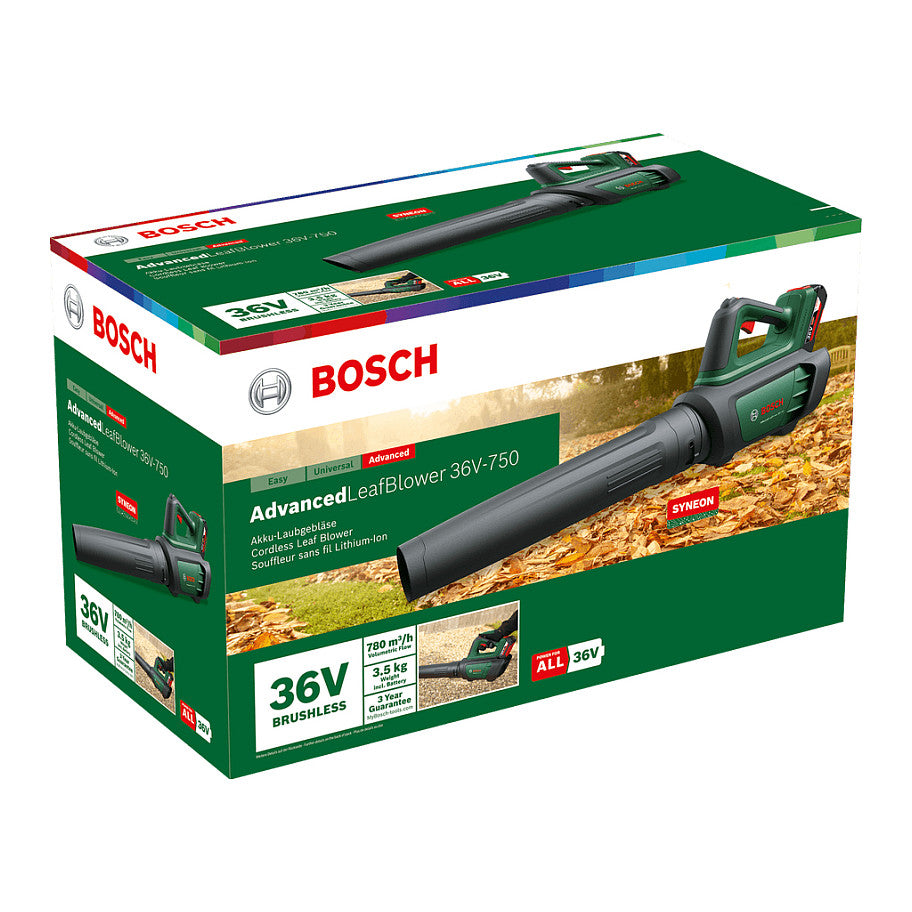 Powertools Akku-Laubblser Advanced LeafBlower 36V-750 (grn/schwarz, Li-Ionen Akku 2,0Ah, POWER FOR ALL)