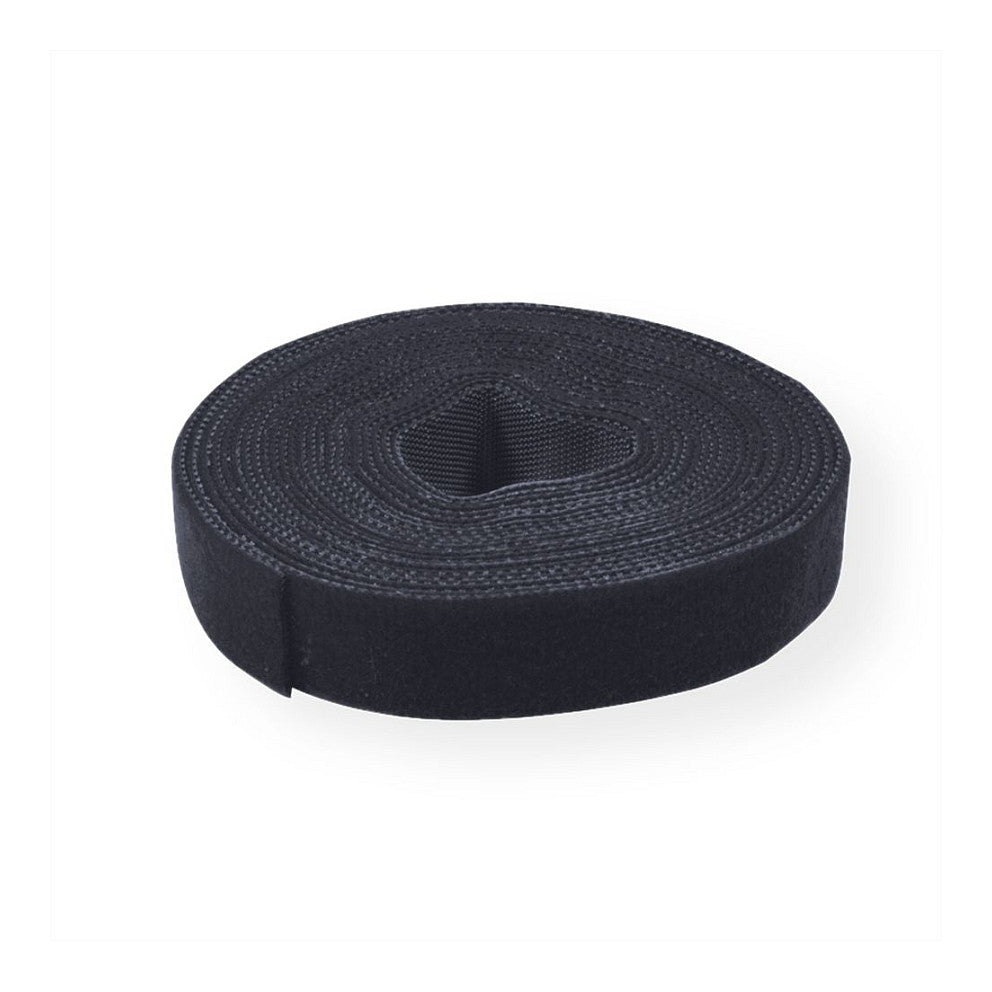 VALUE Klettband auf Rolle, 10mm, schwarz, 25 m