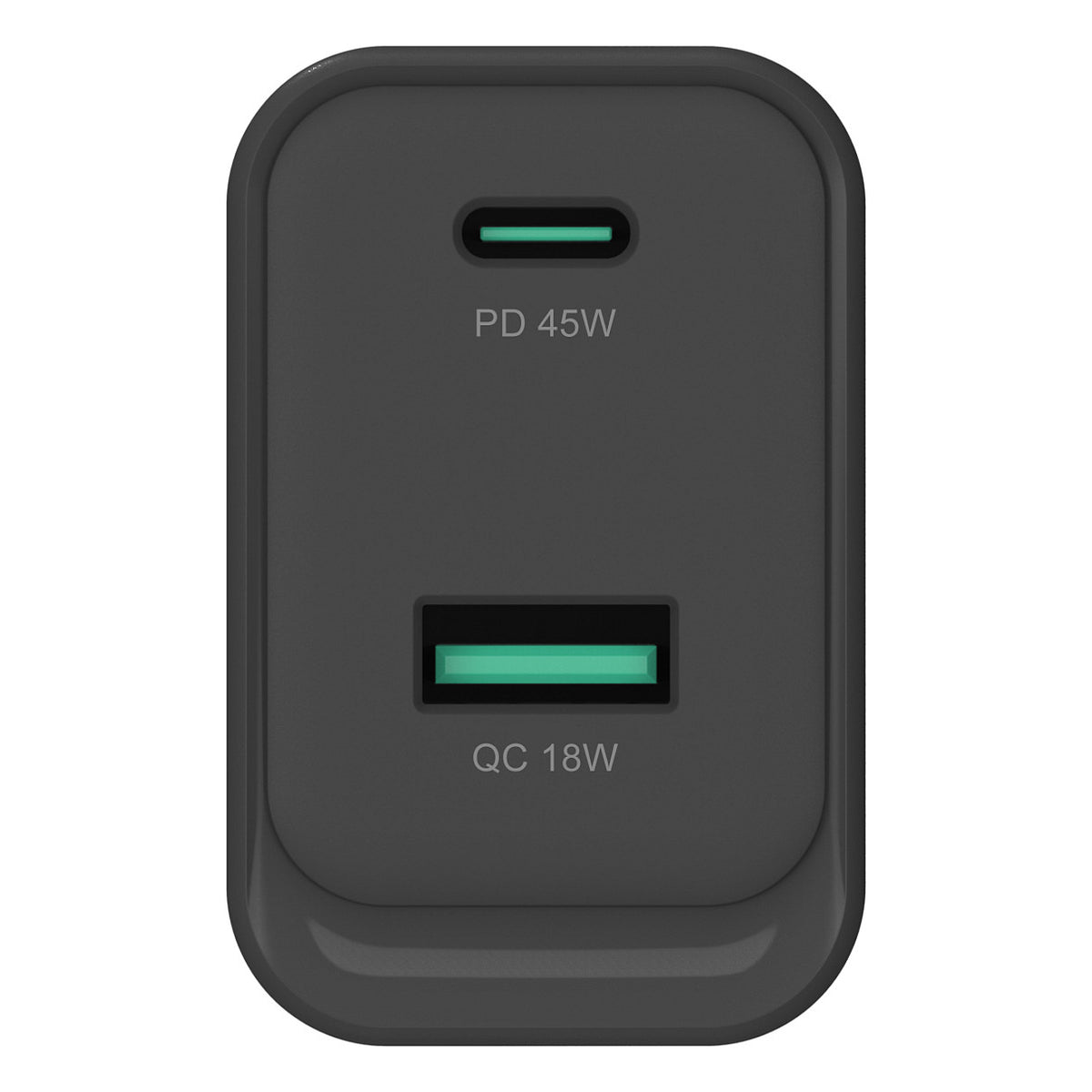 CONCEPTRONIC Ladegerät 2Port GaN USB-C/-A 45WPD3.0/PPS sw