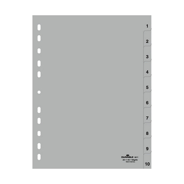 Zahlenregister (A4 geprägte Taben 1-10 PP volldecke