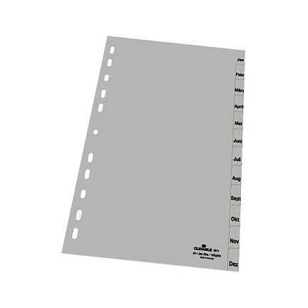 Monatsregister A4 Jan-Dez PP volldeck. grau