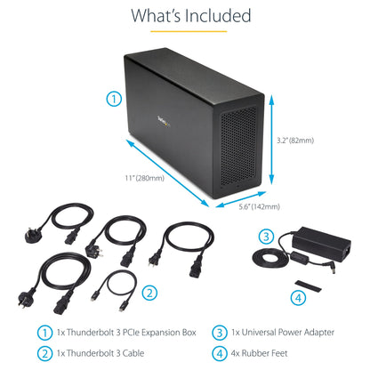 STARTECH.COM Thunderbolt 3 PCIe Erweiterungsgehuse mit DisplayPort - PCIe x16 - TB 3 PCIe Gehuse - Thunderbolt 3 PCI Express