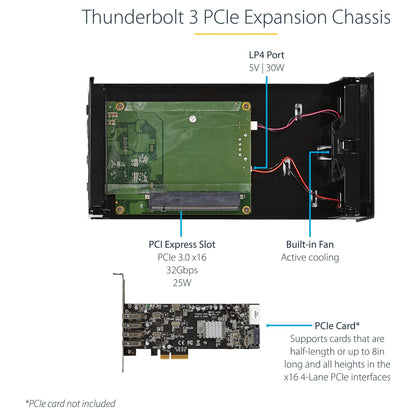 STARTECH.COM Thunderbolt 3 PCIe Erweiterungsgehuse mit DisplayPort - PCIe x16 - TB 3 PCIe Gehuse - Thunderbolt 3 PCI Express