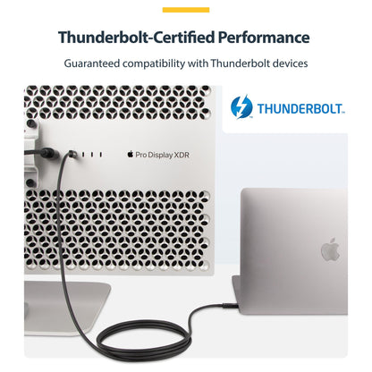 STARTECH.COM 2m Aktives Thunderbolt 4 Kabel 40 Gbit/s 100W PD 8K Display Kabel kompatibel mit USB4 Thunderbolt 3 USB-C DisplayPort