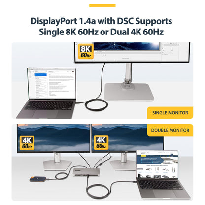 STARTECH.COM 2m Aktives Thunderbolt 4 Kabel 40 Gbit/s 100W PD 8K Display Kabel kompatibel mit USB4 Thunderbolt 3 USB-C DisplayPort
