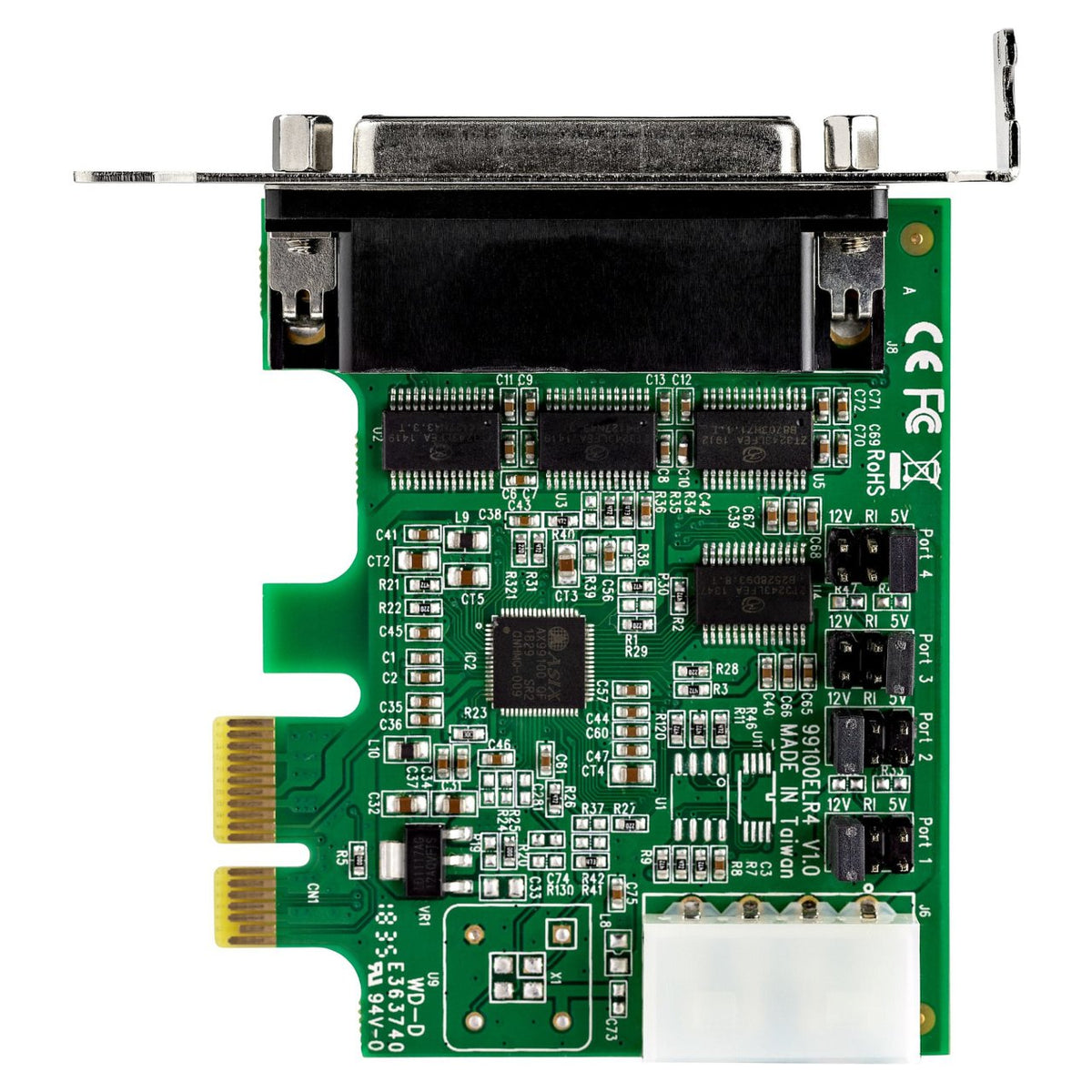 STARTECH.COM PCI Express serielle Schnittstellenkarte mit 4 Ports - 16950 UART - Low Profile - 256-Byte-FIFO-Cache