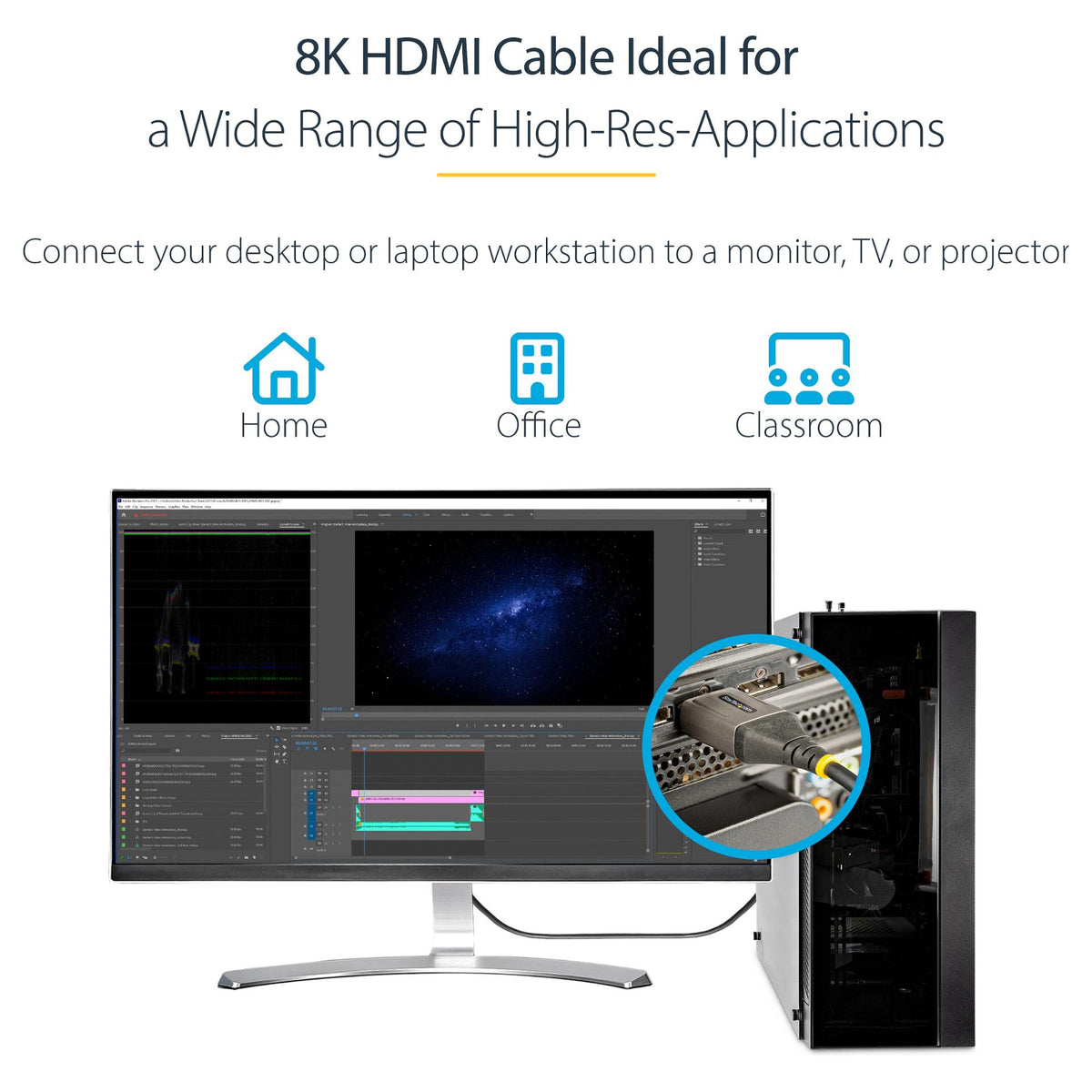STARTECH.COM 4m HDMI 2.1 Cable Certified Ultra High Speed HDMI Cable 48Gbps - 8K 60Hz/4K 120Hz HDR10+ eARC - UHD 8K HDMI
