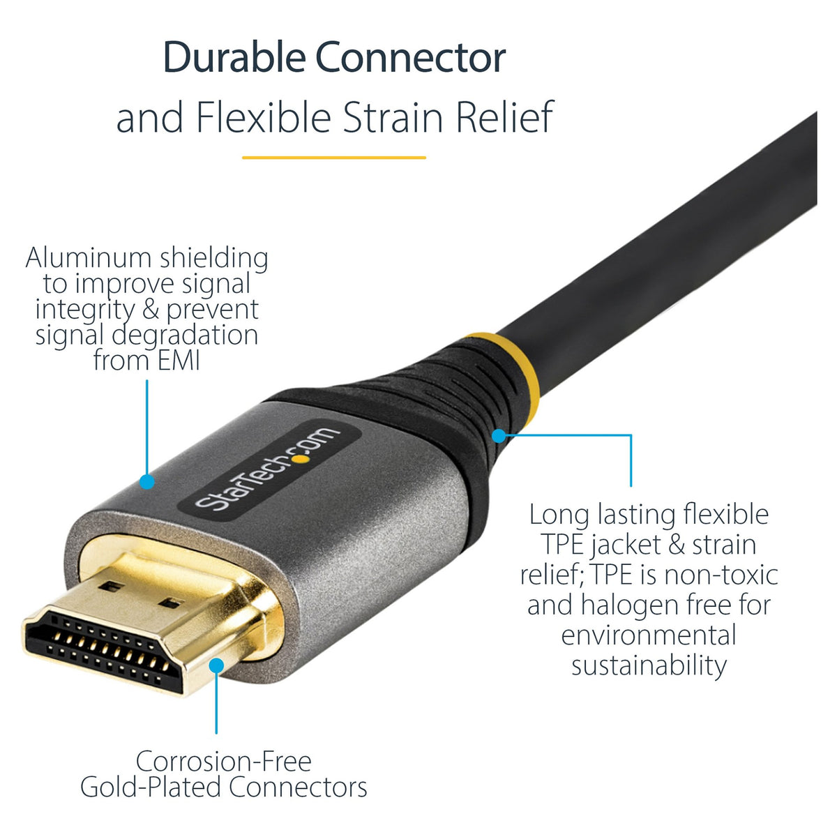 STARTECH.COM 2m Premium Certified HDMI 2.0 Cable - High Speed Ultra HD 4K 60Hz HDMI Cable with Ethernet - HDR10 ARC