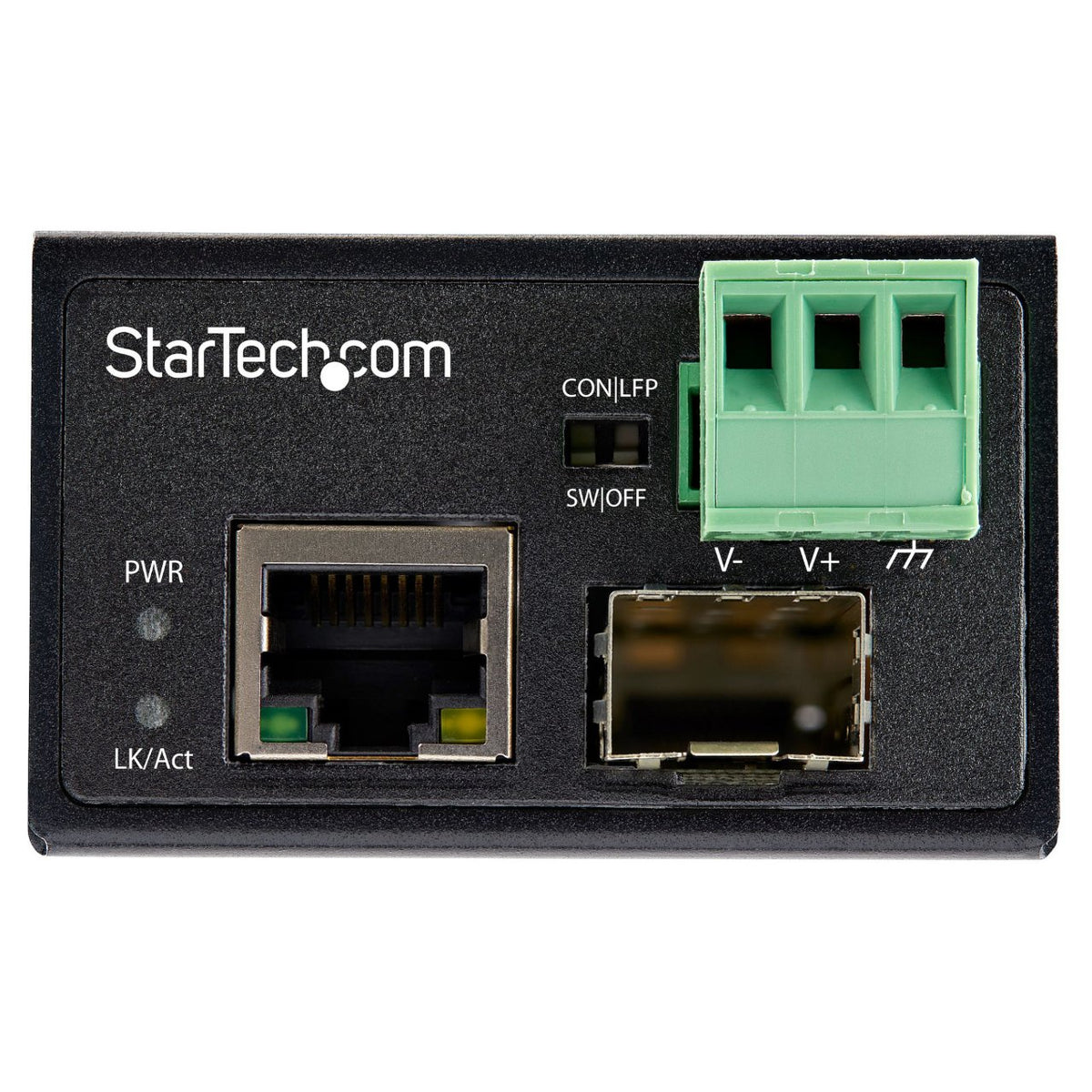 Industrial Media Converter - 100Mbit/s Medienkonverter LWL Kupfer - SM/MM Glasfaser auf Kupfer 12-56V DC IP-30