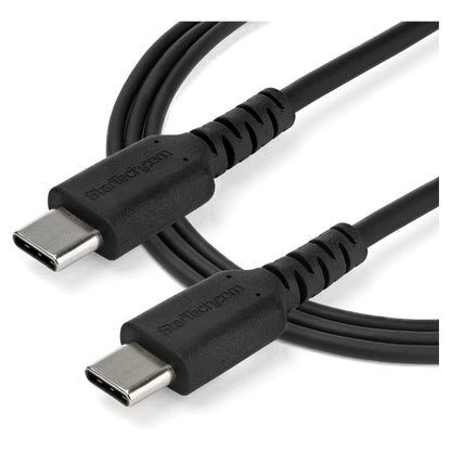STARTECH.COM RUSB2CC2MB USB-C Kabel 2m hochwertiges USB 2.0 Typ-C Datenbertragungs und Ladekabel St/St Schwarz