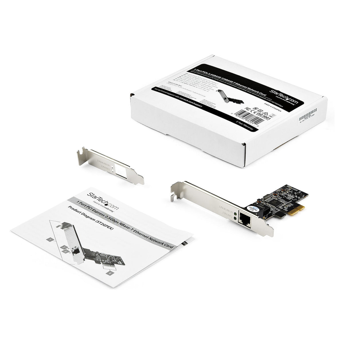ST2GPEX PCI Express Netzwerkkarte 1 Port 2.5Gbps 2.5GBASE-T PCIe LAN Adapter Karte