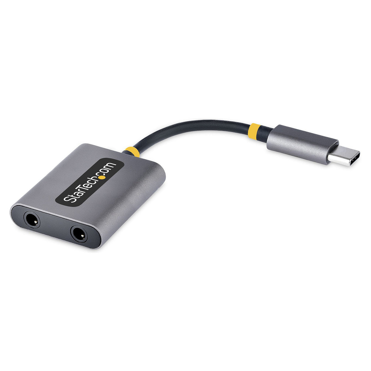 STARTECH.COM USB-C Audio Splitter USB-C Dual Kopfhrer Splitter/Adapter mit Mikrofoneingang USB-C auf Klinke fr 2 Kopfhrer