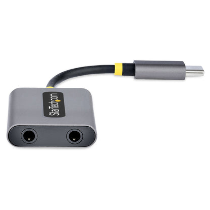 STARTECH.COM USB-C Audio Splitter USB-C Dual Kopfhrer Splitter/Adapter mit Mikrofoneingang USB-C auf Klinke fr 2 Kopfhrer
