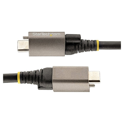 STARTECH.COM 0.5m USB-C cable with top screw locking device 10Gbit/s - USB 3.1/3.2 Gen 2 Type-C cable - 100W 5A PD DP-Alt-Mode