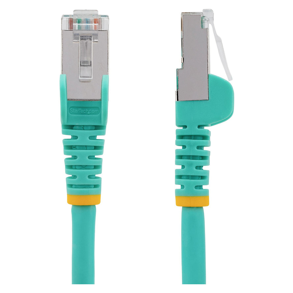 STARTECH.COM 3m CAT6a Ethernet Cable Aqua Low Smoke Zero Halogen LSZH 10GbE 100W PoE S/FTP Snagless RJ-45 Network Patch Cord