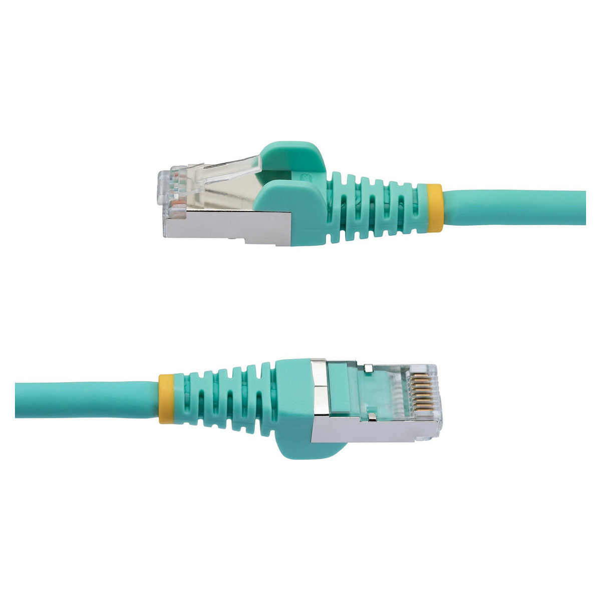 STARTECH.COM 3m CAT6a Ethernet Cable Aqua Low Smoke Zero Halogen LSZH 10GbE 100W PoE S/FTP Snagless RJ-45 Network Patch Cord