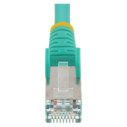 STARTECH.COM 3m CAT6a Ethernet Cable Aqua Low Smoke Zero Halogen LSZH 10GbE 100W PoE S/FTP Snagless RJ-45 Network Patch Cord